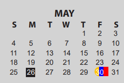 District School Academic Calendar for Pathways Learning Ctr for May 2025