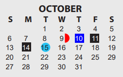 District School Academic Calendar for Fletcher Elementary for October 2024