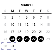 District School Academic Calendar for School Of Science & Technology for March 2025