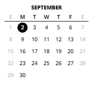 District School Academic Calendar for Meadow Park Middle School for September 2024