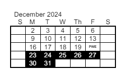 District School Academic Calendar for Bertha Barber Elementary Sch for December 2024