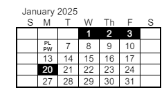District School Academic Calendar for Bertha Barber Elementary Sch for January 2025