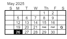 District School Academic Calendar for Bertha Barber Elementary Sch for May 2025