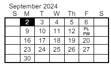 District School Academic Calendar for Bertha Barber Elementary Sch for September 2024