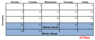 District School Academic Calendar for R.E. Baker Elementary School for December 2024