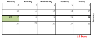 District School Academic Calendar for R.E. Baker Elementary School for February 2025