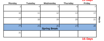 District School Academic Calendar for R.E. Baker Elementary School for March 2025