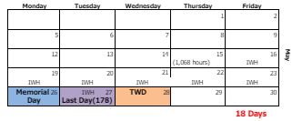 District School Academic Calendar for R.E. Baker Elementary School for May 2025