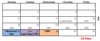 District School Academic Calendar for Thomas Jefferson ELEM. School for May 2025