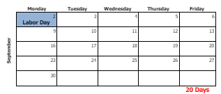 District School Academic Calendar for Mary Mae Jones ELEM. School for September 2024