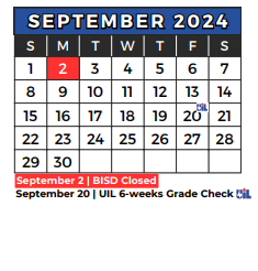 District School Academic Calendar for Birdville High School for September 2024