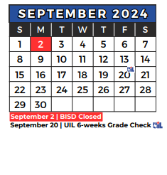 District School Academic Calendar for Smithfield Elementary for September 2024