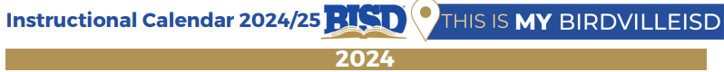 District School Academic Calendar for Academy At West Birdville