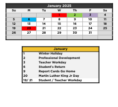 District School Academic Calendar for Daniel Payne Middle School for January 2025