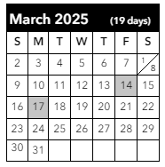 District School Academic Calendar for Horizon Middle School for March 2025