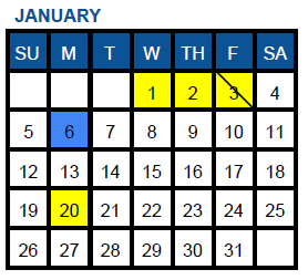 District School Academic Calendar for Cedar Hills Elementary for January 2025