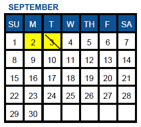 District School Academic Calendar for Cedar Hills Elementary for September 2024