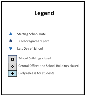 District School Academic Calendar Legend for Excel High School