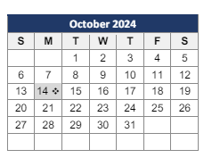 District School Academic Calendar for Hugh Roe O'donnell for October 2024