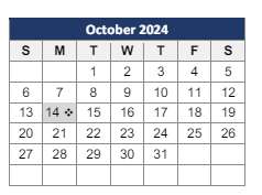 District School Academic Calendar for Maurice J Tobin for October 2024