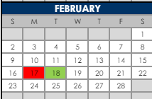 District School Academic Calendar for Gold Hill Elementary School for February 2025