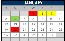 District School Academic Calendar for Halcyon School (special Education) for January 2025