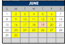 District School Academic Calendar for Coal Creek Elementary School for June 2025