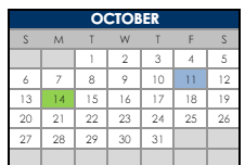 District School Academic Calendar for Flatirons Elementary School for October 2024