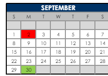 District School Academic Calendar for High Peaks Elementary School for September 2024