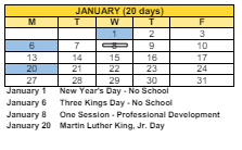 District School Academic Calendar for Bridgeport Aurora High School for January 2025