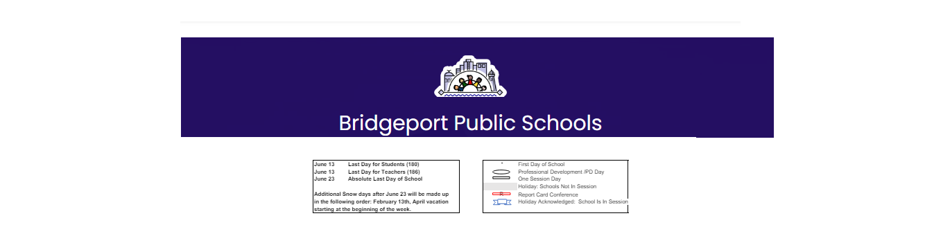 District School Academic Calendar Key for Bridgeport Aurora High School