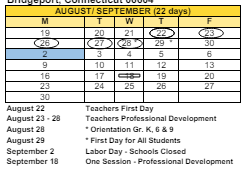 District School Academic Calendar for Longfellow School for September 2024