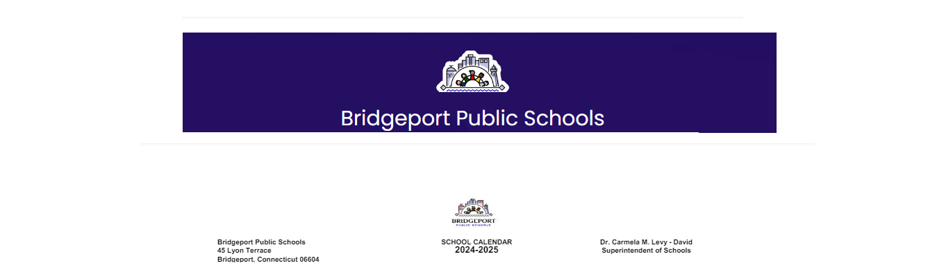 District School Academic Calendar for Bridgeport Aurora High School