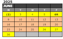 District School Academic Calendar for Cardinal Elementary Sch for June 2025