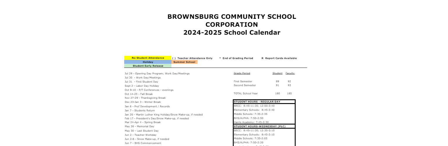 District School Academic Calendar Key for Cardinal Elementary Sch