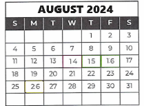 District School Academic Calendar for P.S. 84 for August 2024