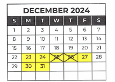 District School Academic Calendar for P.S. 84 for December 2024