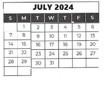 District School Academic Calendar for P.S. 84 for July 2024