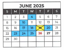 District School Academic Calendar for P.S. 84 for June 2025
