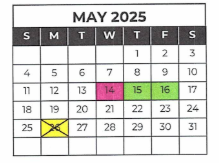 District School Academic Calendar for P.S. 84 for May 2025