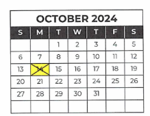 District School Academic Calendar for P.S. 84 for October 2024