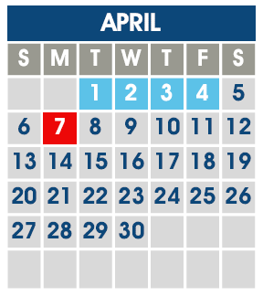 District School Academic Calendar for Cedar Grove Elementary School for April 2025
