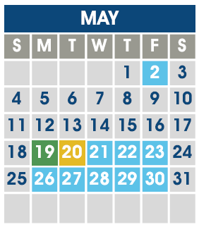District School Academic Calendar for Cedar Grove Elementary School for May 2025