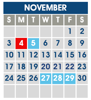District School Academic Calendar for Cedar Grove Elementary School for November 2024