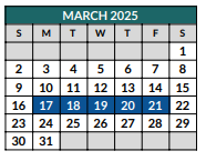 District School Academic Calendar for Frazier Elementary for March 2025