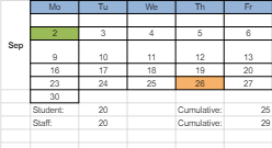 District School Academic Calendar for Champlain School for September 2024