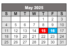 District School Academic Calendar for University Elementary School for May 2025