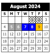 District School Academic Calendar for Calcasieu Career Center for August 2024