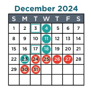 District School Academic Calendar for Fletcher/maynard Academy for December 2024
