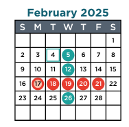 District School Academic Calendar for Fletcher/maynard Academy for February 2025